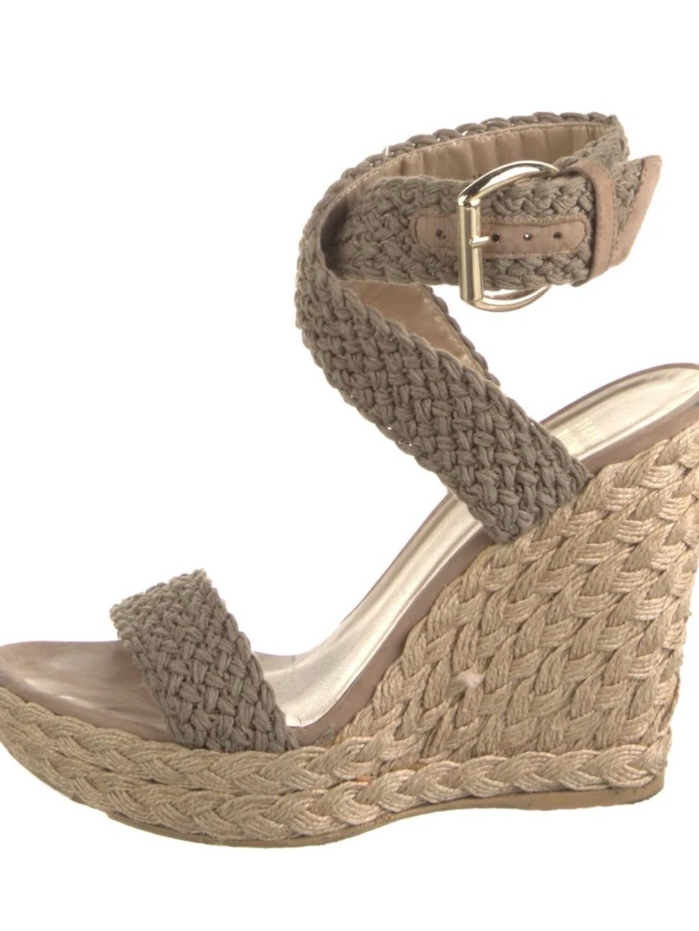 Steve Madden Braided Tan Espadrille Wedge Sandals